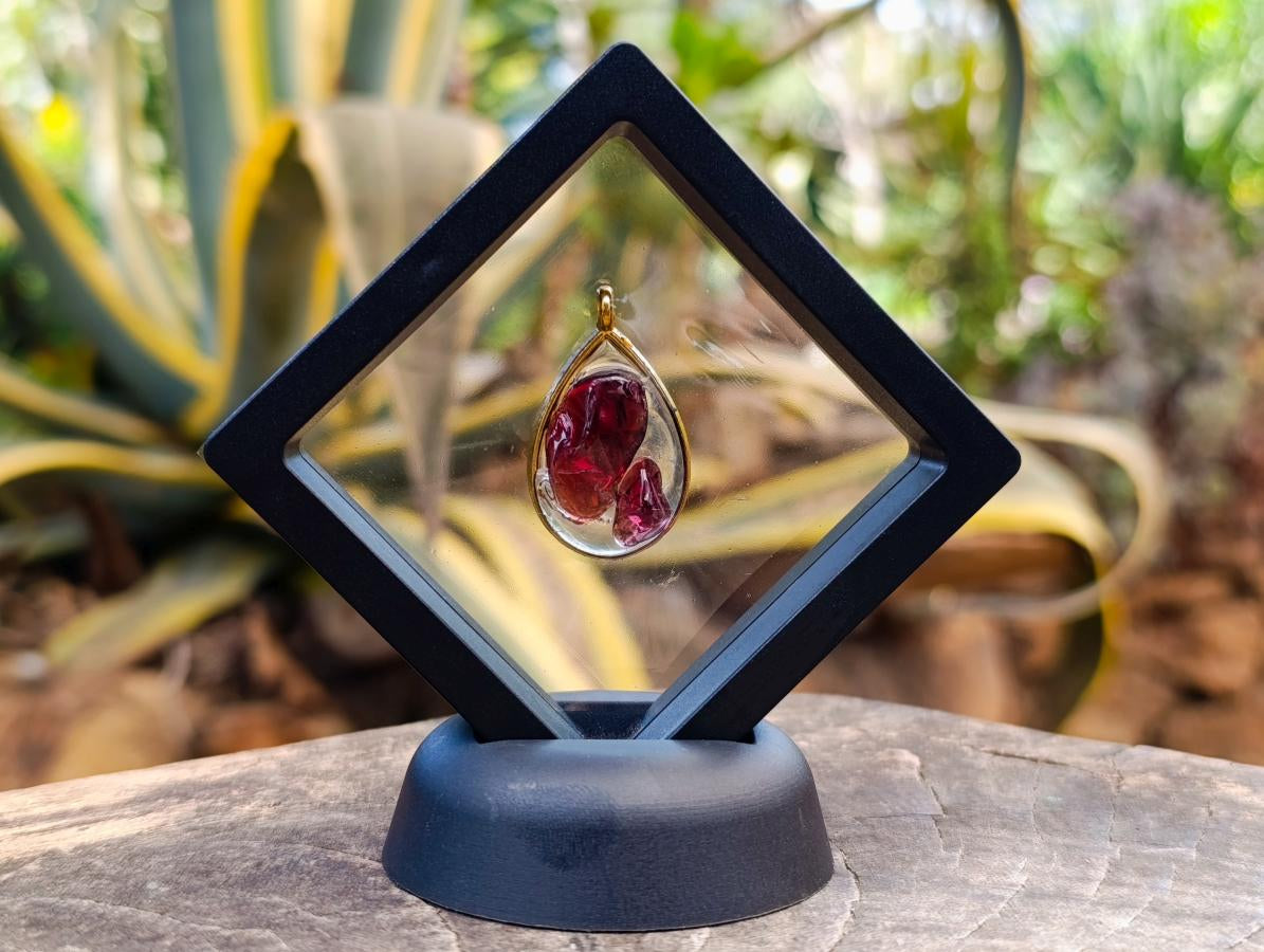 Handmade Garnet Teardrop Pendant x 1 From Mozambique