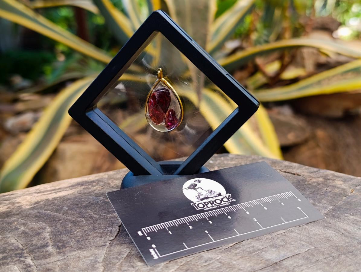 Handmade Garnet Teardrop Pendant x 1 From Mozambique