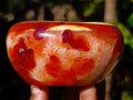 Polished Carnelian Gemstone Ring Patterned Dish x 1 From Madagascar