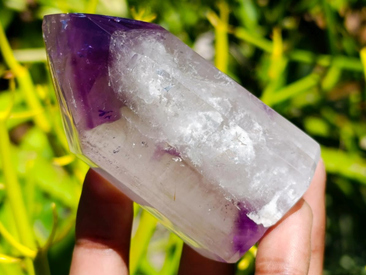 Polished Smokey Amethyst Phantom Crystal x 1 From Akansobe Madagascar