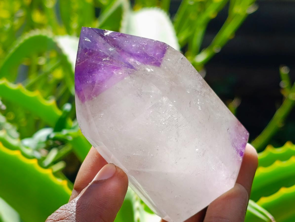 Polished Smokey Amethyst Phantom Crystal x 1 From Akansobe Madagascar