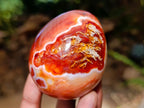 Polished Pair of His and Hers Carnelian Gemstone Eggs x 1 From Madagascar