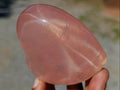Polished Gemmy Star Rose Quartz Heart x 1 From Ambatondrazaka, Madagascar