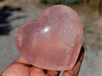 Polished Gemmy Star Rose Quartz Heart x 1 From Ambatondrazaka, Madagascar