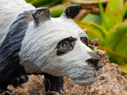 Hand Made Black Serpentine Panda Carving x 1 From Zimbabwe