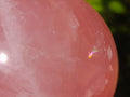 Polished Large Star Rose Quartz Sphere with Wooden Stand x 1 From Ambatondrazaka Madagascar