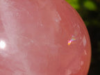 Polished Large Star Rose Quartz Sphere with Wooden Stand x 1 From Ambatondrazaka Madagascar
