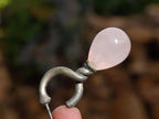 Hand Made Antique Teardrop Rose Quartz Earrings - Sold Per Pair - From Namibia