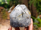 Polished Tourmalinated Inclusion Quartz Crystal x 1 From Madagascar