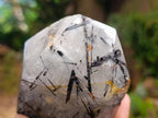 Polished Tourmalinated Inclusion Quartz Crystal x 1 From Madagascar