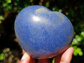 Polished Medium Size Lazulite Gemstone Heart x 1 From Madagascar