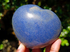 Polished Medium Size Lazulite Gemstone Heart x 1 From Madagascar
