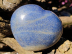Polished Medium Size Lazulite Gemstone Heart x 1 From Madagascar