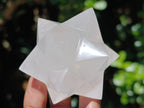 Handmade Pearl Girasol Quartz Merkabah x 1 From Ambatondrazaka Madagascar