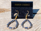 Hand Made Hematite Ball and Cylinder Bead Earrings - Sold Per Pair - From China