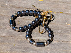 Hand Made Hematite Ball and Cylinder Bead Earrings - Sold Per Pair - From China