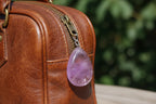Hand Made Gemmy Amethyst Teardrop Keyring - Sold Per Piece - From Madagascar