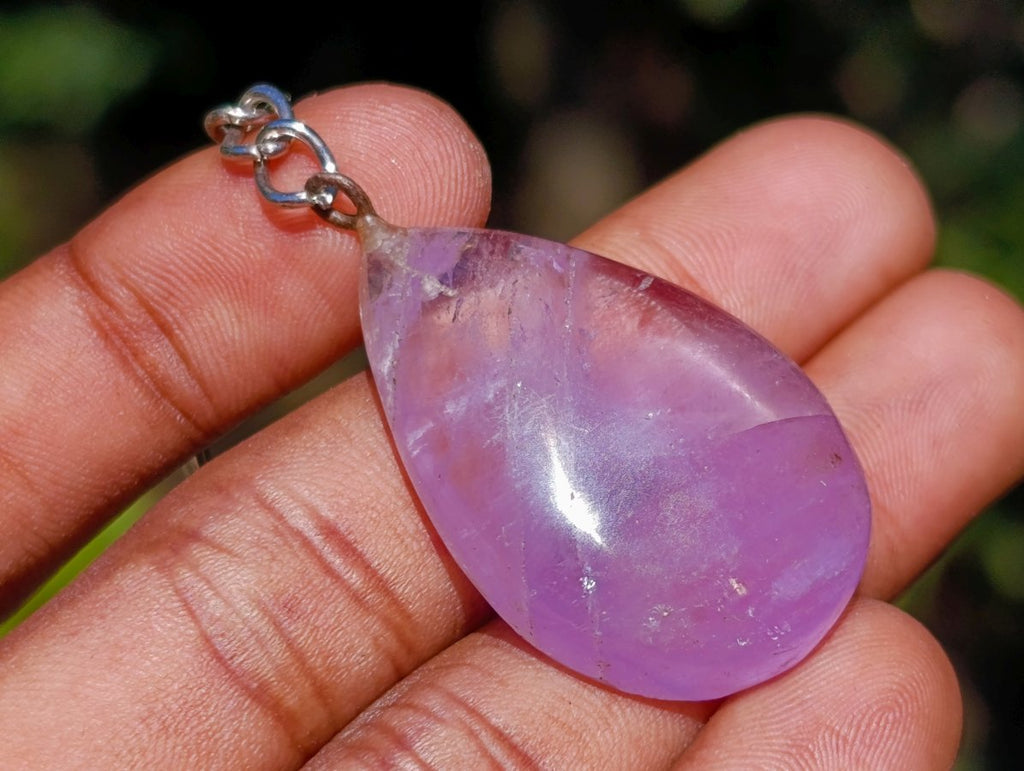 Hand Made Gemmy Amethyst Teardrop Keyring - Sold Per Piece - From Madagascar