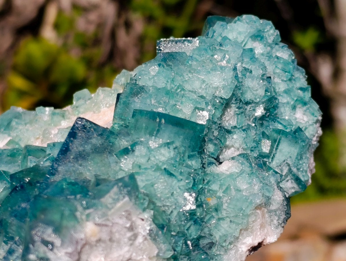 Natural Large Green Cubic Fluorite Specimen x 1 From Mandrosonoro, Madagascar