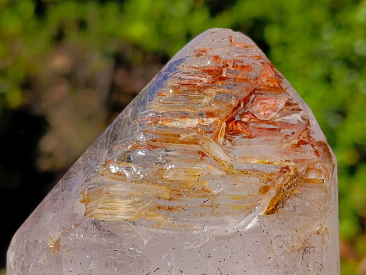 Polished Striated "Waterspear" Window Quartz Crystal x 1 From Akansobe, Madagascar