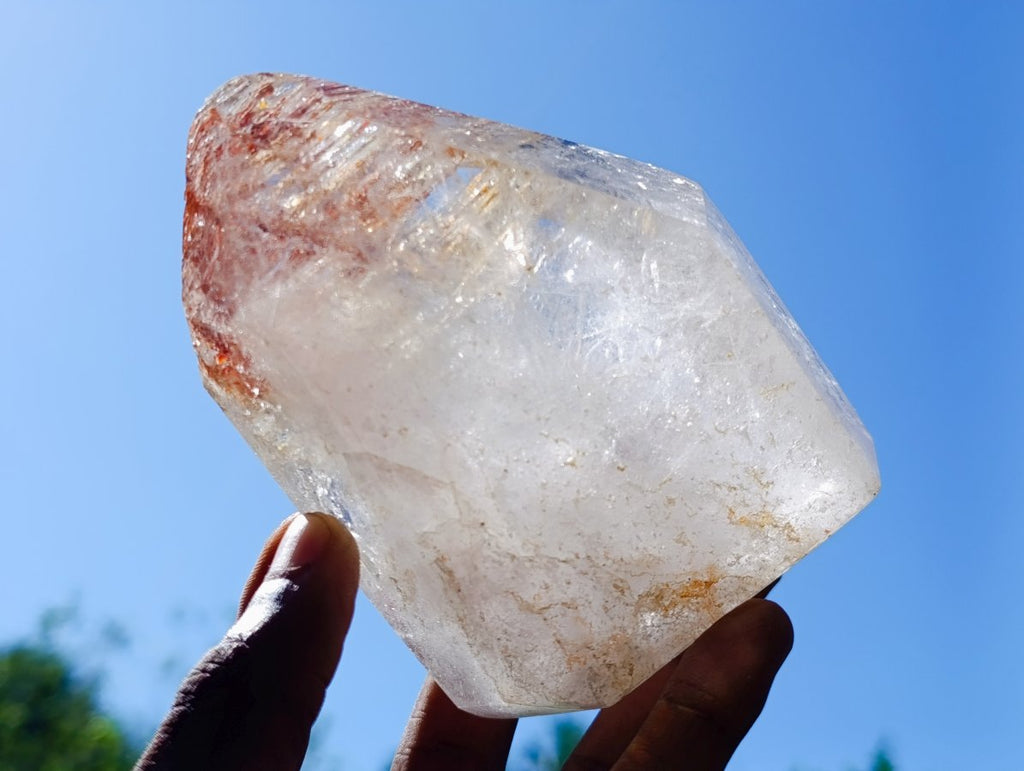 Polished Striated "Waterspear" Window Quartz Crystal x 1 From Akansobe, Madagascar