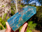 Polished Blue Apatite Display Crystal x 1 From Betroka, Madagascar