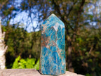Polished Blue Apatite Display Crystal x 1 From Betroka, Madagascar