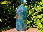 Polished Blue Apatite Display Crystal x 1 From Betroka, Madagascar