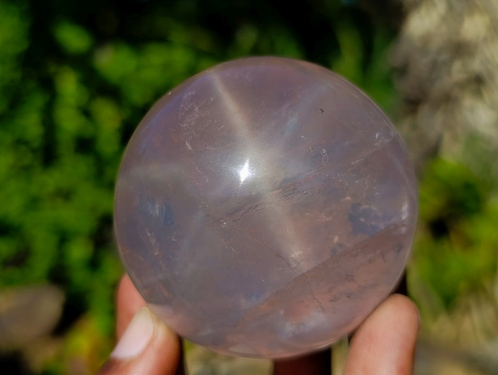 Polished Exquisite Star Rose Quartz Sphere x 1 From Ambatondrazaka, Madagascar