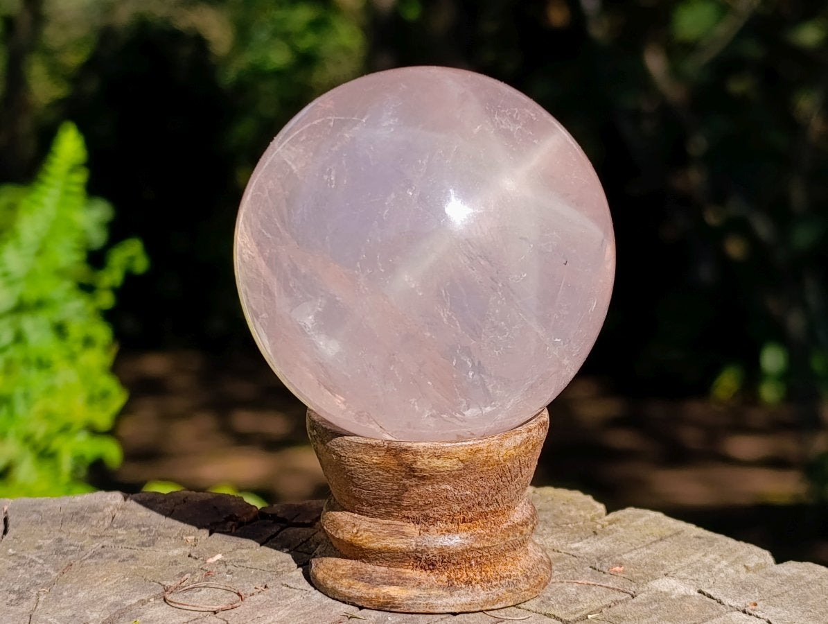 Polished Exquisite Star Rose Quartz Sphere x 1 From Ambatondrazaka, Madagascar