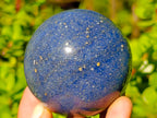 Polished Deep Blue Lazulite Gemstone Sphere x 1 From Madagascar