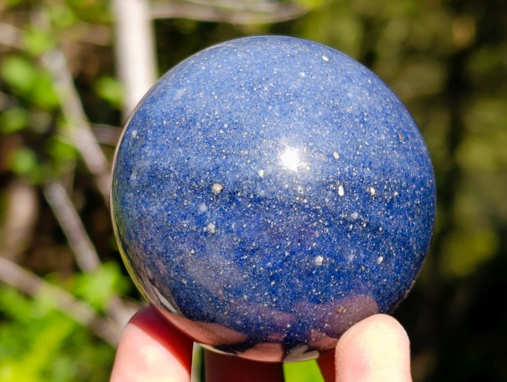 Polished Deep Blue Lazulite Gemstone Sphere x 1 From Madagascar