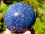 Polished Deep Blue Lazulite Gemstone Sphere x 1 From Madagascar