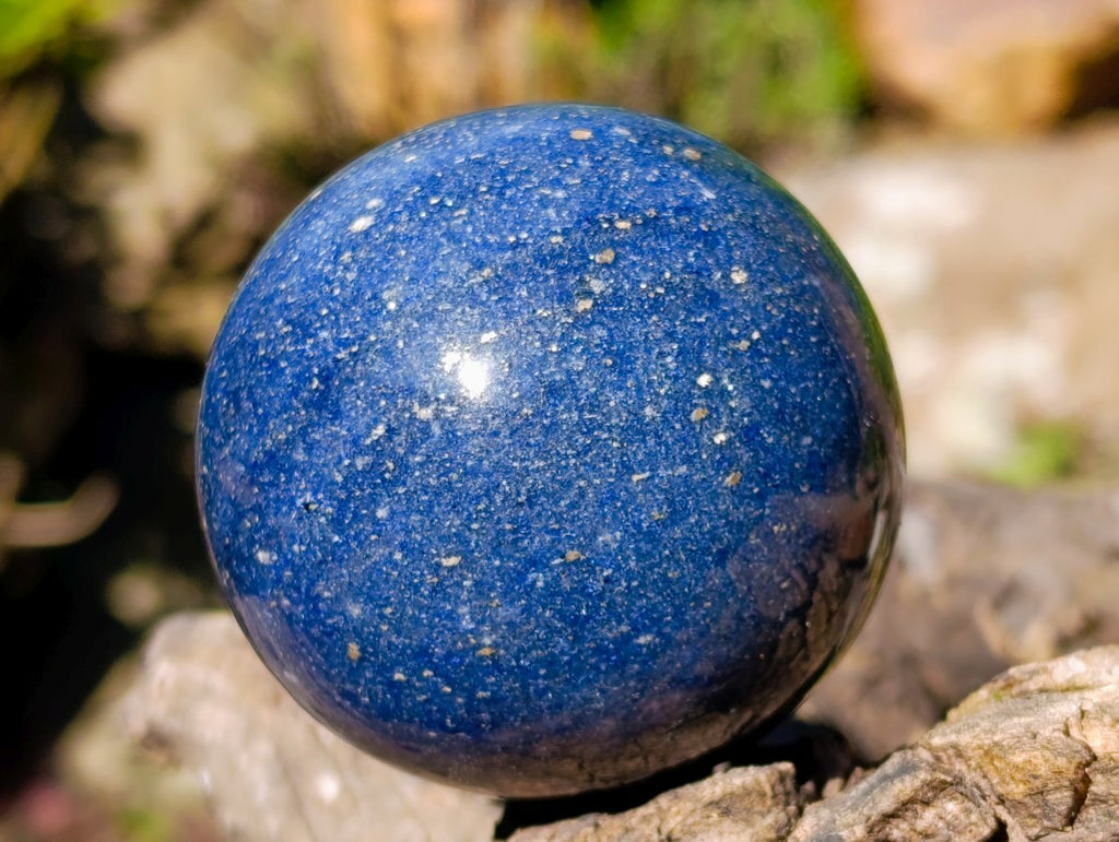 Polished Deep Blue Lazulite Gemstone Sphere x 1 From Madagascar