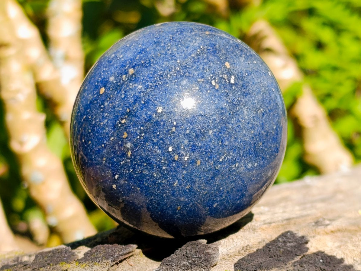 Polished Deep Blue Lazulite Gemstone Sphere x 1 From Madagascar