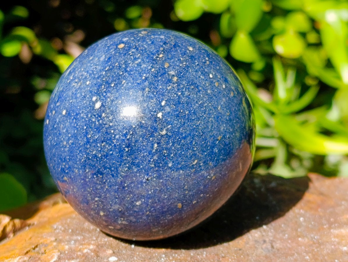 Polished Deep Blue Lazulite Gemstone Sphere x 1 From Madagascar
