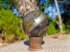 Polished Golden Pyrite "Pharaoh Stone" Sphere x 1 From Iron Duke Mine, Zimbabwe
