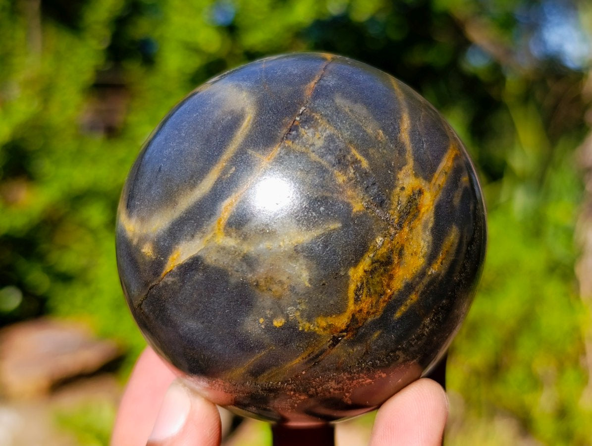 Polished Golden Pyrite "Pharaoh Stone" Sphere x 1 From Iron Duke Mine, Zimbabwe