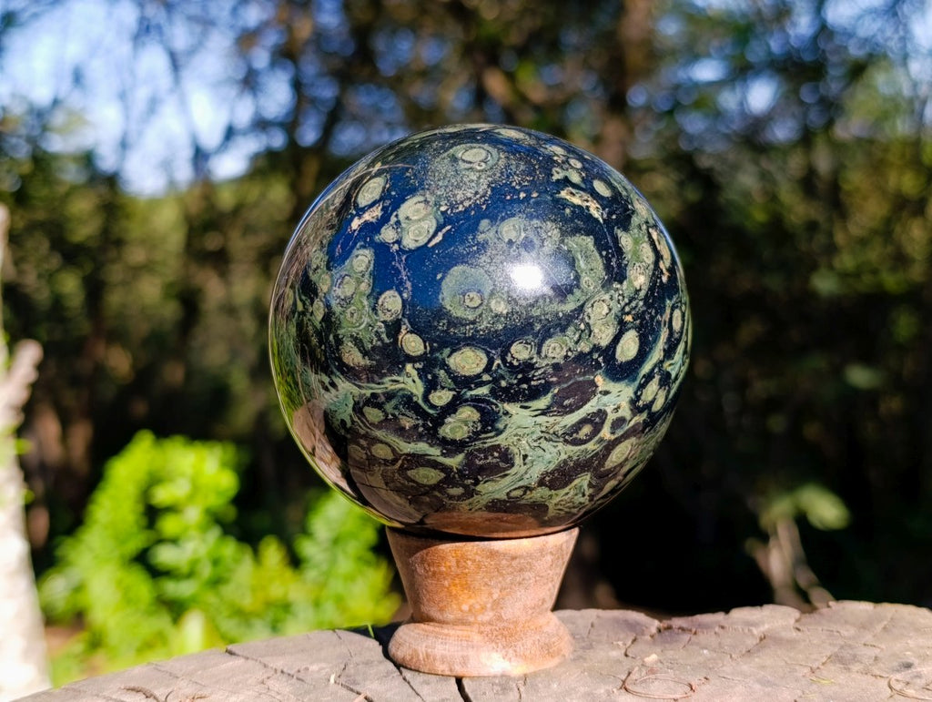 Polished Stromatolite Ring Patterned Sphere x 1 From Mahajanga, Madagascar