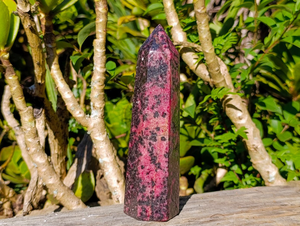 Polished Rhodonite Gemstone Display Crystal x 1 From Madagascar