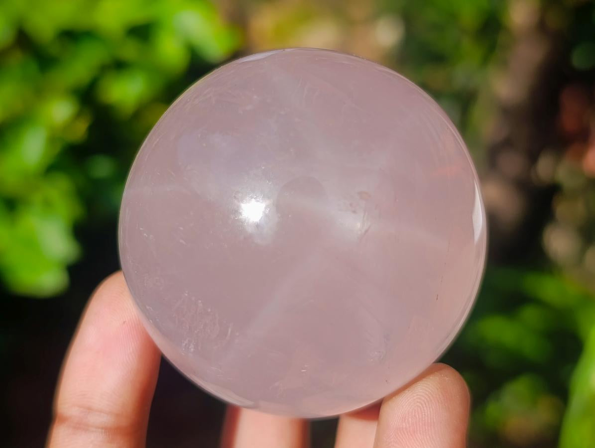 Polished Star Rose Quartz Sphere x 1 From Ambatondrazaka, Madagascar