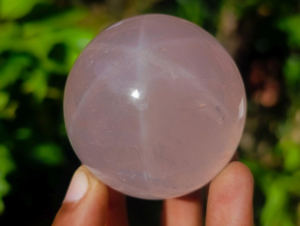 Polished Star Rose Quartz Sphere x 1 From Ambatondrazaka, Madagascar