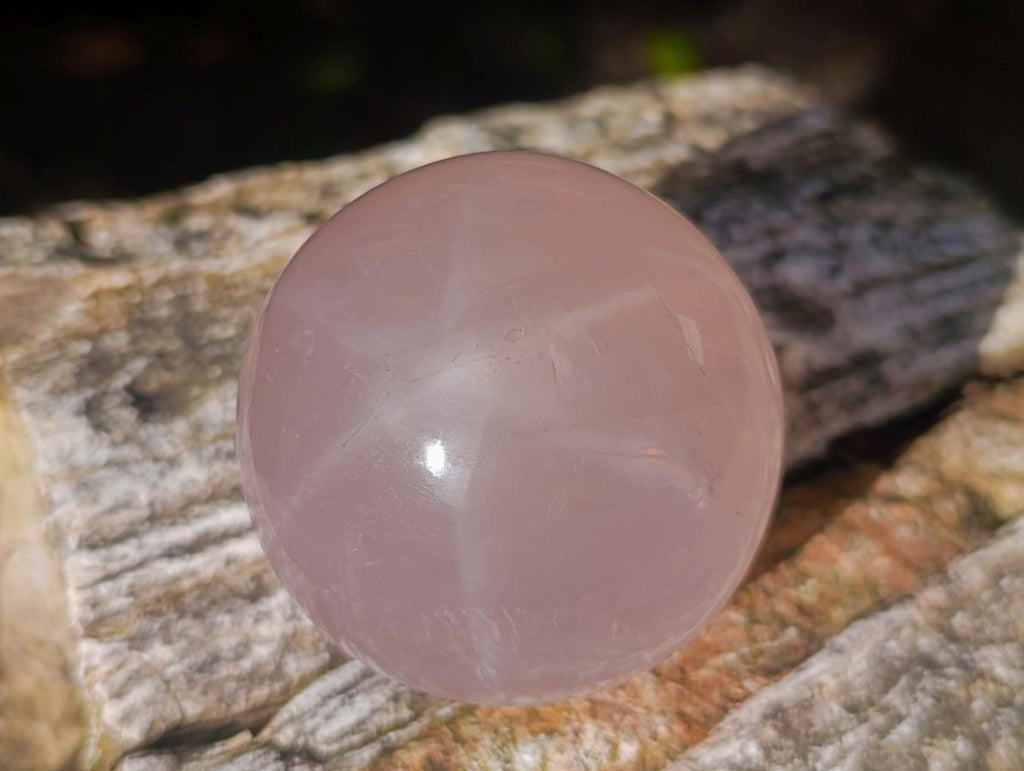 Polished Star Rose Quartz Sphere x 1 From Ambatondrazaka, Madagascar