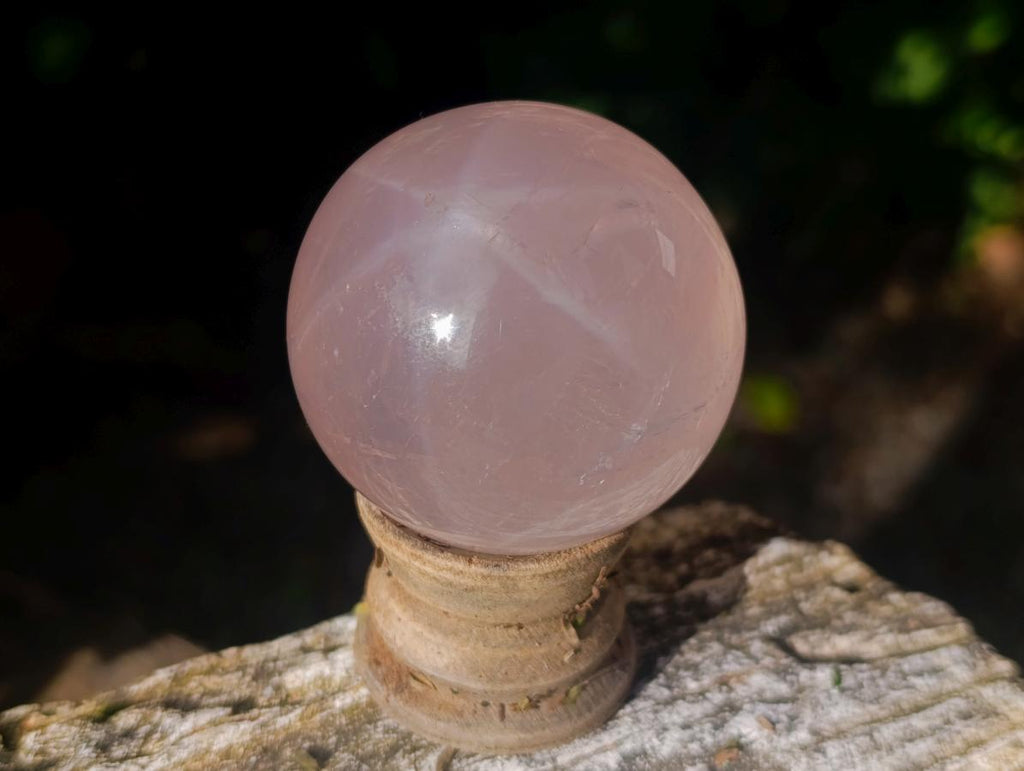 Polished Star Rose Quartz Sphere x 1 From Ambatondrazaka, Madagascar