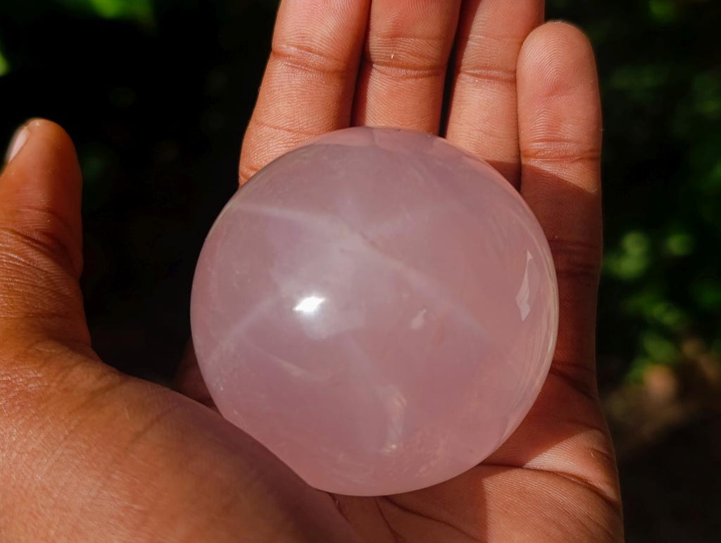 Polished Star Rose Quartz Sphere x 1 From Ambatondrazaka, Madagascar