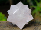 Polished Rose Quartz Girasol Merkabah x 1 From Ambatondrazaka, Madagascar