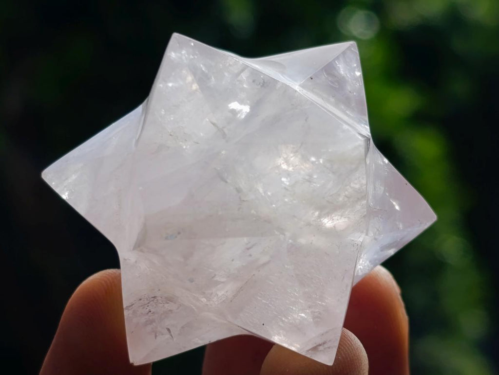 Polished Rose Quartz Girasol Merkabah x 1 From Ambatondrazaka, Madagascar