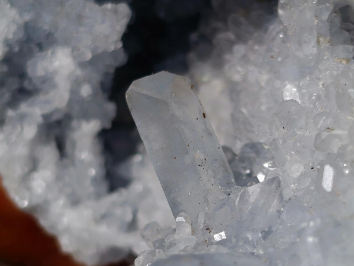 Polished Large Celestite Crystal Geode Egg x 1 From Sakoany, Madagascar