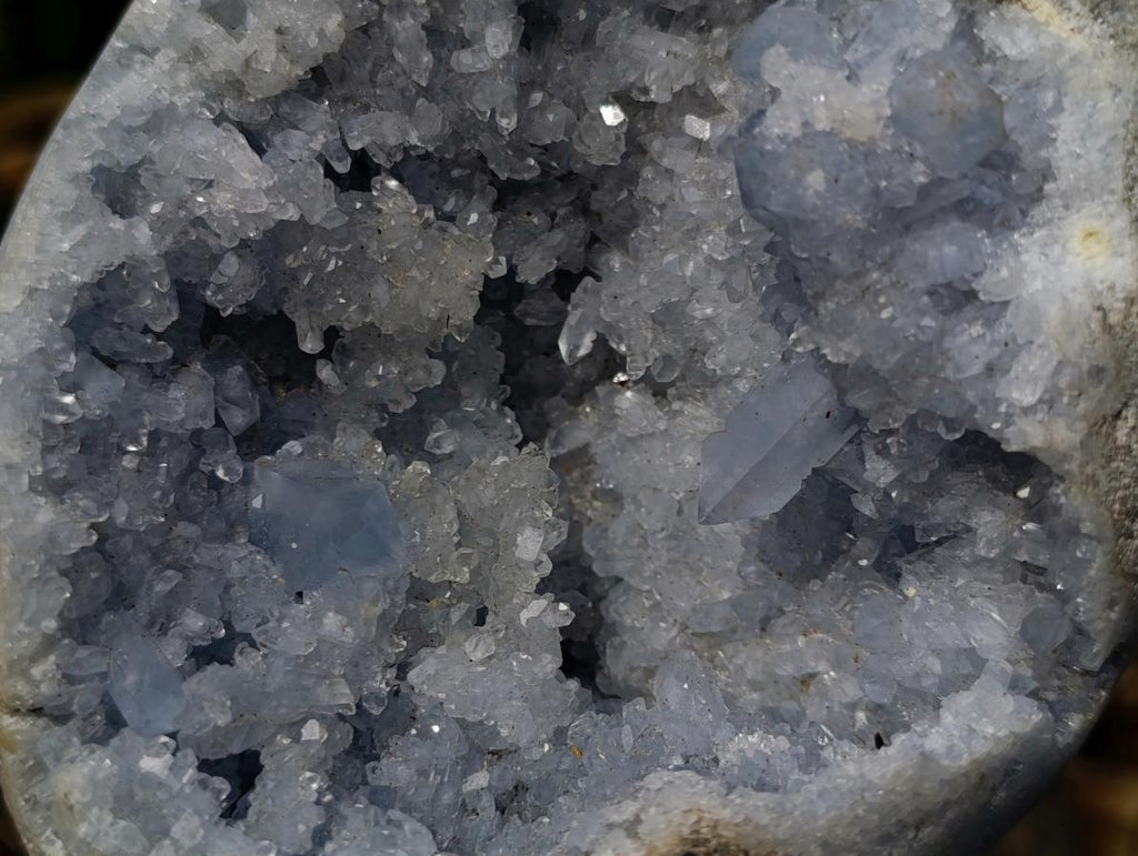 Polished Large Celestite Crystal Geode Egg x 1 From Sakoany, Madagascar