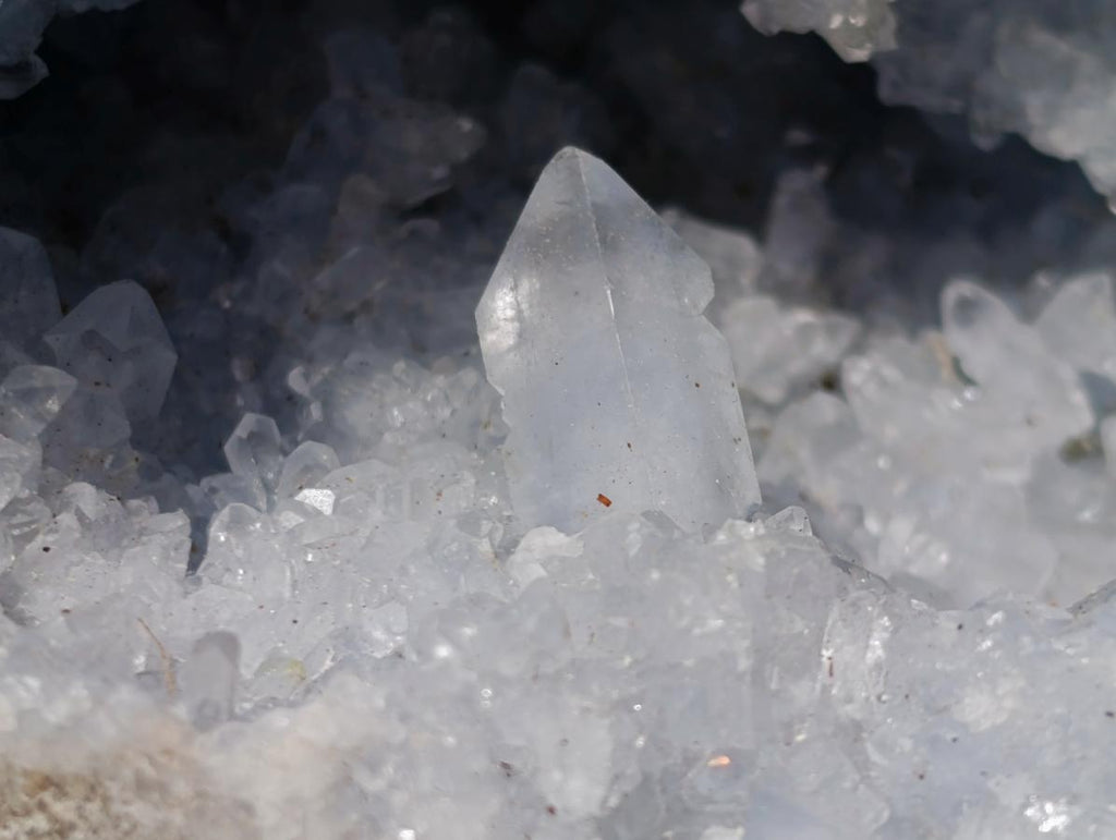 Polished Large Celestite Crystal Geode Egg x 1 From Sakoany, Madagascar